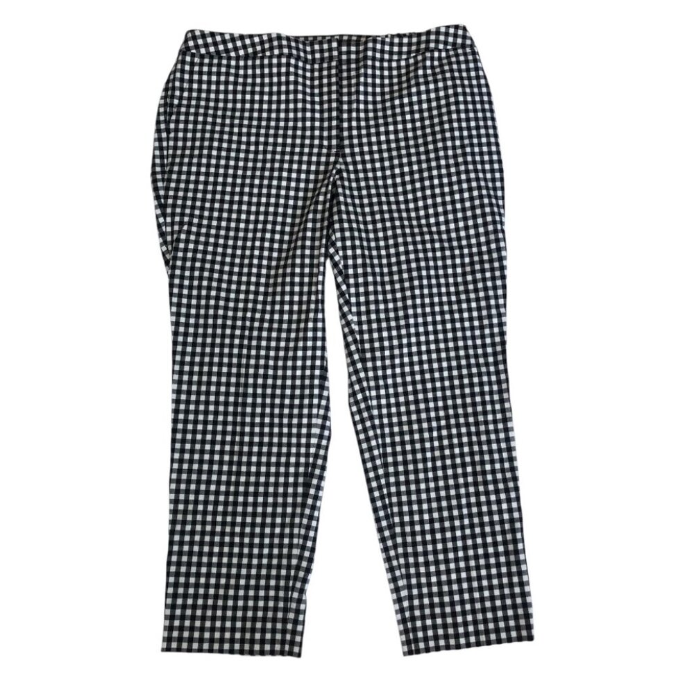 Talbots Checkered Women's Pants Hampshire Ankle Plus Size 16W